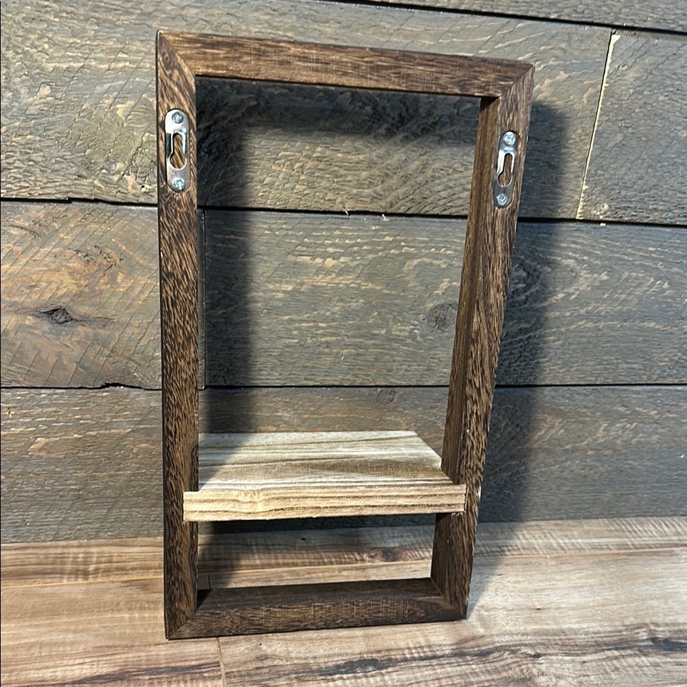 Wall Shelf Rustic Wooden Wall Hanging Lightweight Shelving Farmhouse 8" x 14" - Picture 6 of 7